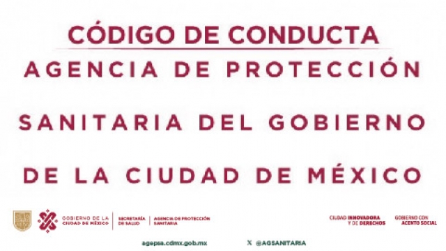 CÓDIGO DE CONDUCTA DE LA AGENCIA DE PROTECCIÓN SANITARIA