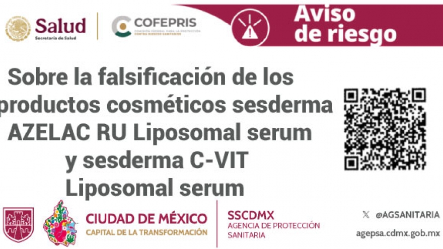 Sobre la falsificación de los productos cosméticos sesderma AZELAC RU Liposomal serum y sesderma C-VIT Liposomal serum