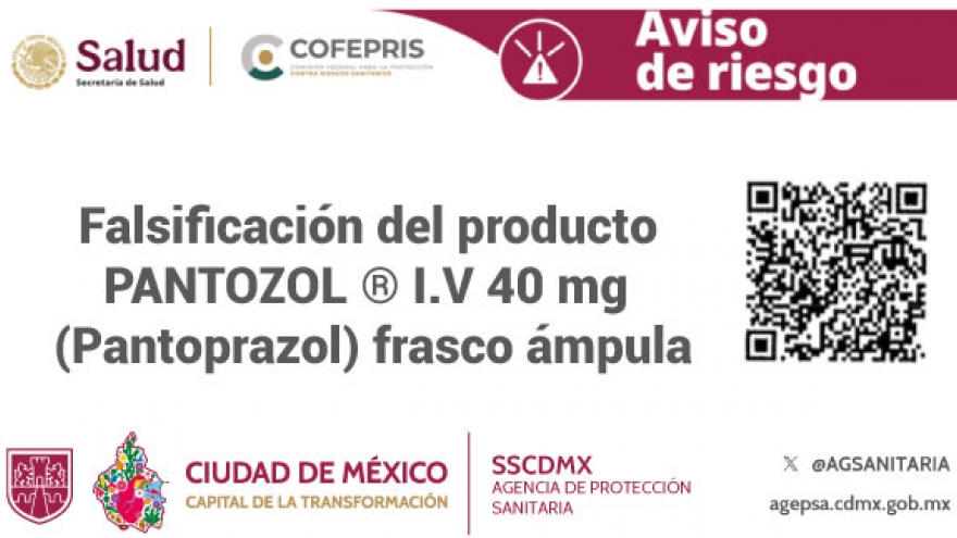Falsificación del producto PANTOZOL ® I.V 40 mg (Pantoprazol) frasco ámpula
