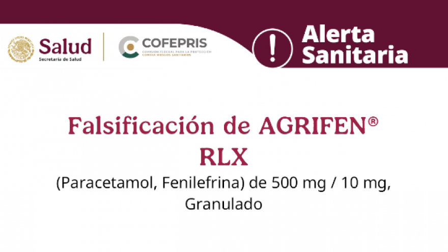 Alerta sanitaria por falsificación de AGRIFEN RLX